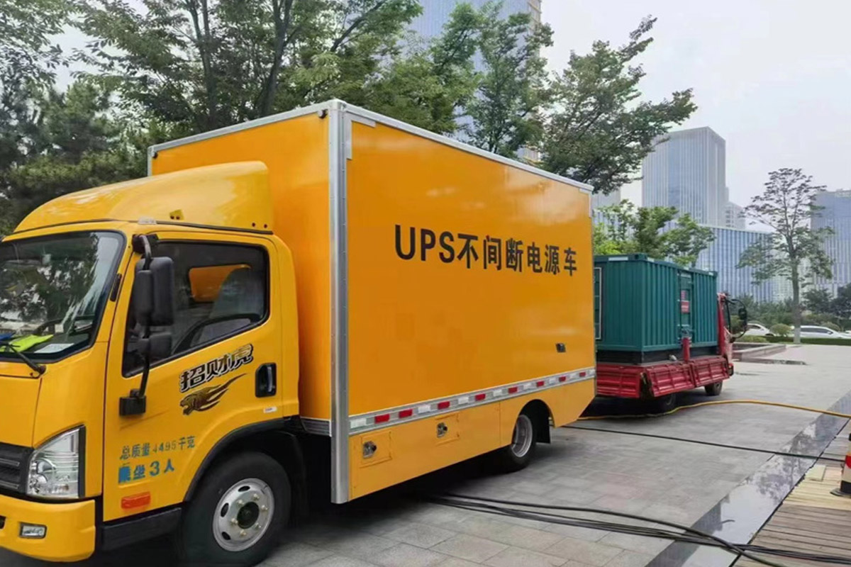 武义发电机租赁施工现场
