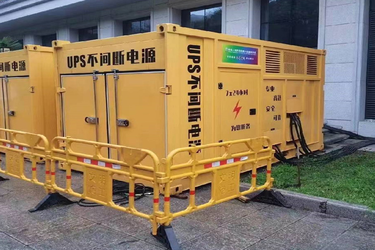 武义发电机租赁施工现场