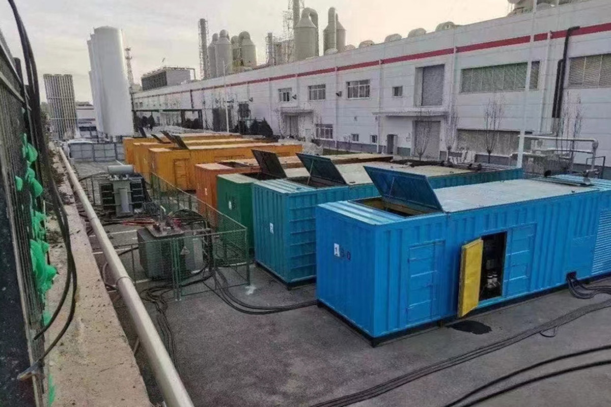武义发电机租赁施工现场